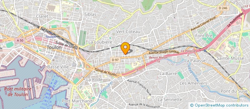 localisation de l'entreprise ASSOCIATION LUCIOLE LUMINI POUR LE DEVELOPPEMENT DES PROJETS EDUCATIFS, ARTISTIQUES ET CULTURELS  TOULON