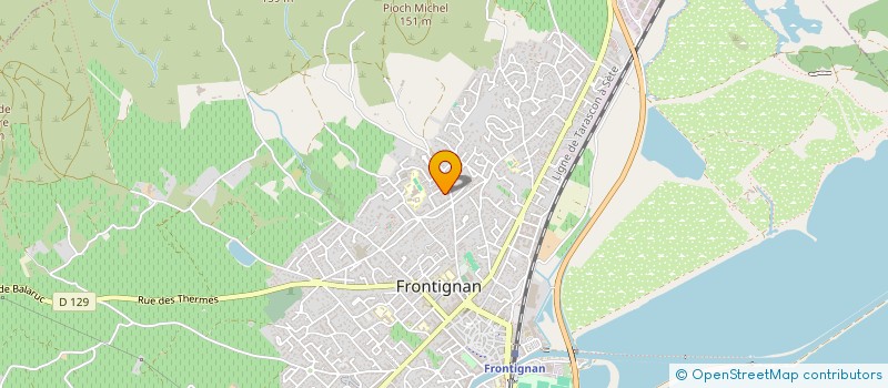 localisation de l'entreprise ASSOCIATION LUN'ART à FRONTIGNAN