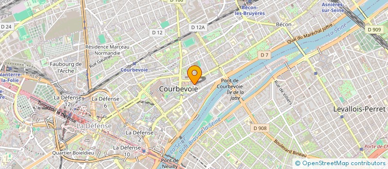 localisation de l'entreprise ASSOCIATION LUTHERIEN FRANCE à COURBEVOIE