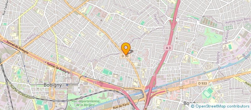 localisation de l'entreprise ASSOCIATION LUX FOOTBALL  (A.L.F)  BOBIGNY