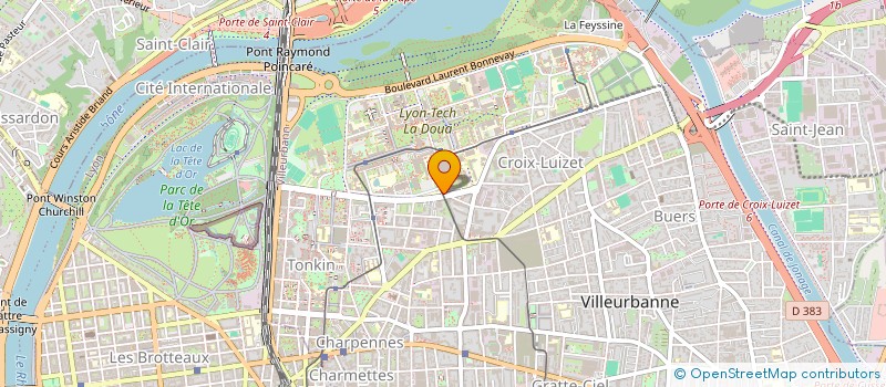 localisation de l'entreprise ASSOCIATION LYONNAISE DES GEOLOGUES ETUDIANTS  VILLEURBANNE