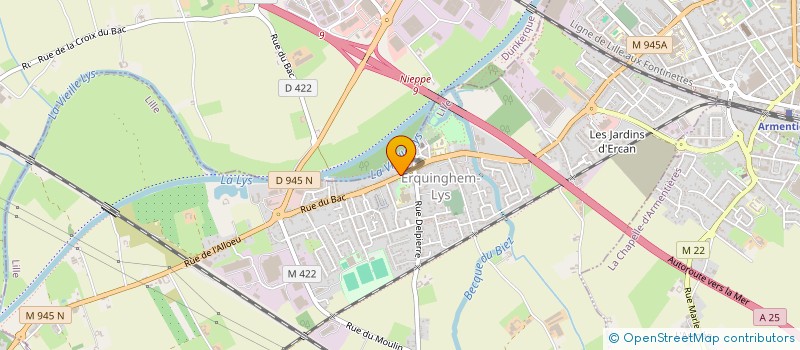 localisation de l'entreprise ASSOCIATION LYS-IDE  ERQUINGHEM-LYS