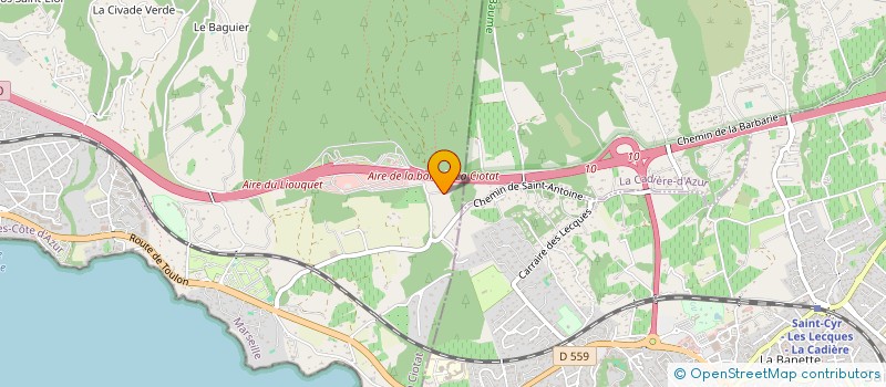 localisation de l'entreprise ASSOCIATION MA-JONC  LA CIOTAT