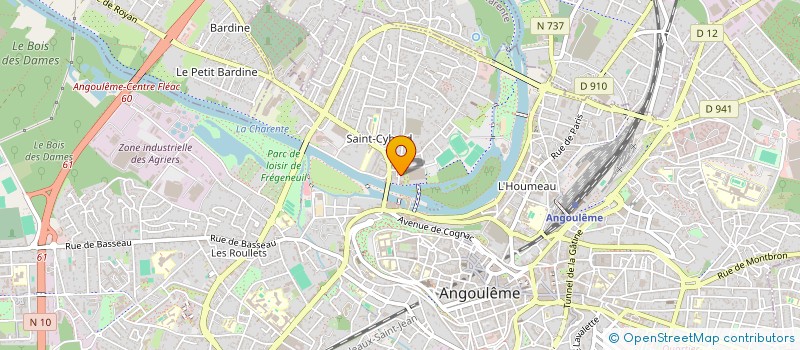 localisation de l'entreprise '' ASSOCIATION MAGELIS SOLIDARITE à ANGOULEME