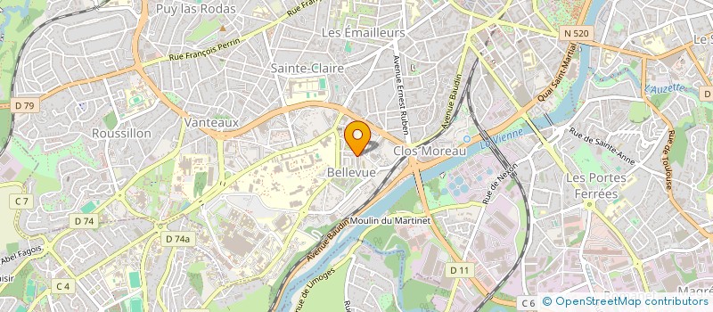 localisation de l'entreprise ASSOCIATION MAIN DE L HUMANITE à LIMOGES