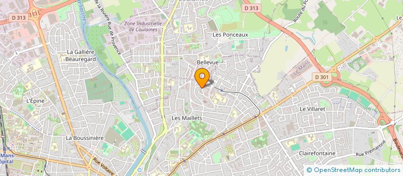 localisation de l'entreprise ASSOCIATION MAINS GENEREUSES - A.M.G à LE MANS