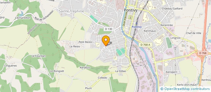 localisation de l'entreprise ASSOCIATION MAISON CULTURELLE COMORIENS DE PONTIVY à PONTIVY