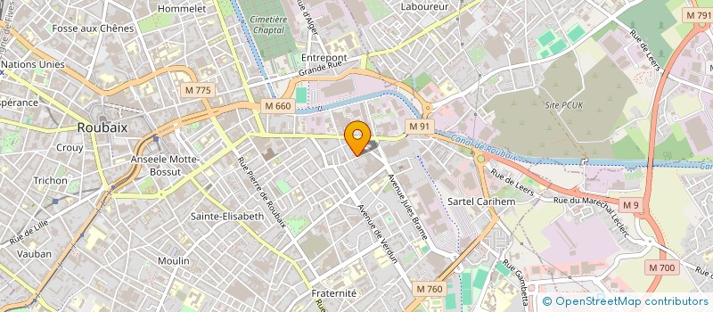 localisation de l'entreprise ASSOCIATION MAISON DE L'EDUCATION à ROUBAIX