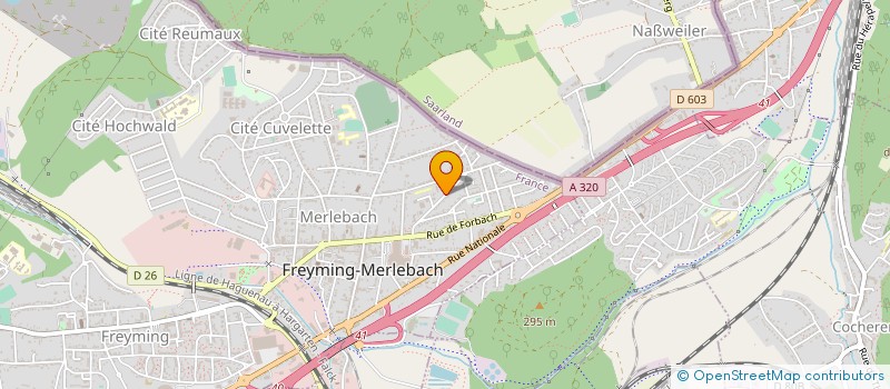 localisation de l'entreprise ASSOCIATION MAISON DE QUARTIER (AMDQ)  FREYMING-MERLEBACH