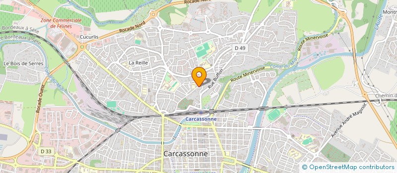 localisation de l'entreprise ASSOCIATION MAISON DE QUARTIER GRAZAILLES  CARCASSONNE