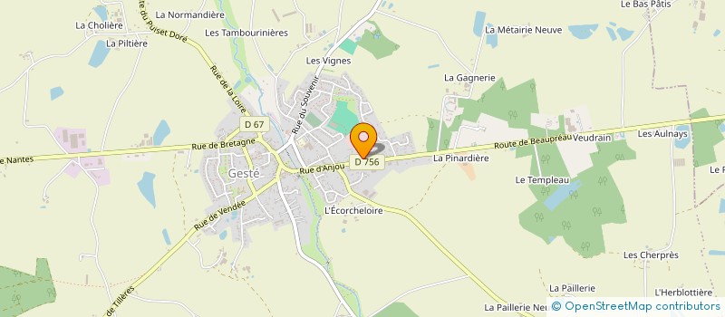 localisation de l'entreprise ASSOCIATION MAISON DE SANTE JOSEPH ET PIERRE TETEAU à BEAUPREAU-EN-MAUGES