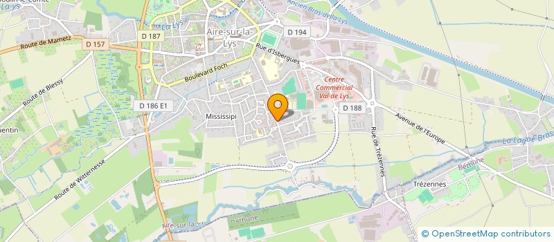 localisation de l'entreprise ASSOCIATION MAISON DES JEUNES  AIRE-SUR-LA-LYS