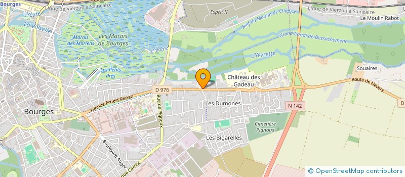 localisation de l'entreprise ASSOCIATION MAISON DES LYCEENS  DU LYCEE  JEAN DE BERRY (MDL)  BOURGES