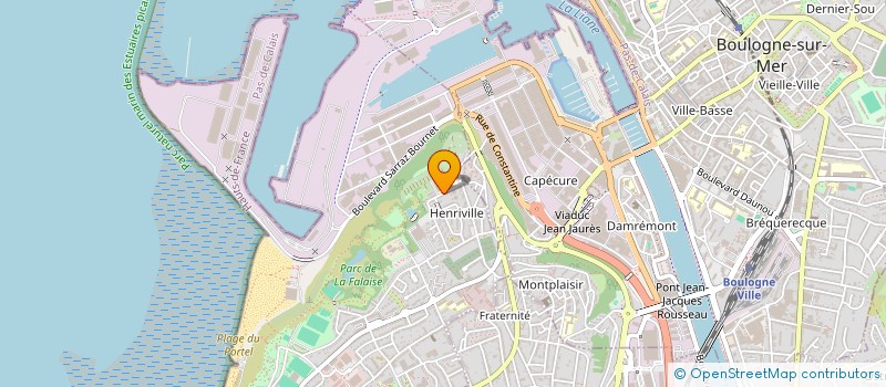 localisation de l'entreprise ASSOCIATION MAISON DES LYCEENS DU LYCEE MARITIME BOULOGNE SUR MER/LE PORTEL  LE PORTEL