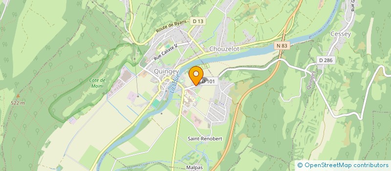 localisation de l'entreprise ASSOCIATION MAL LUNEE  QUINGEY