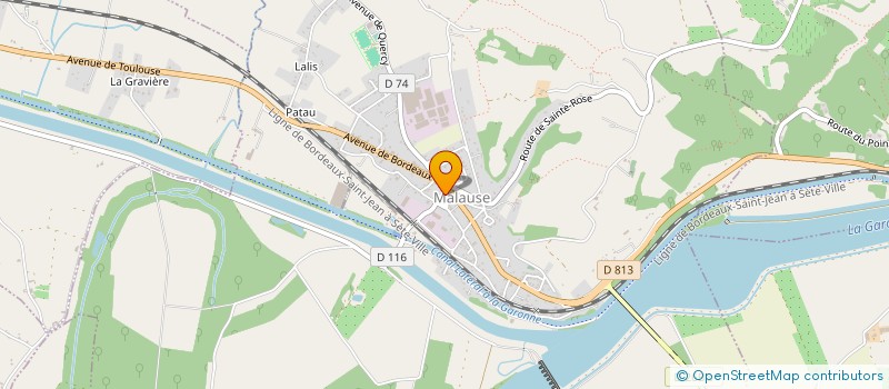 localisation de l'entreprise ASSOCIATION MALAUSAINE TOURISME FLUVIAL  MALAUSE