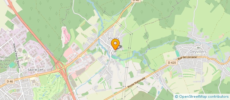 localisation de l'entreprise ASSOCIATION MAM BULLE D'EVEIL ET RAYONS DE SOLEIL  JEUXEY