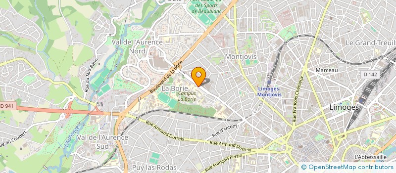localisation de l'entreprise ASSOCIATION MANAGEMENT ET ORGANISATION DU SPORT à LIMOGES