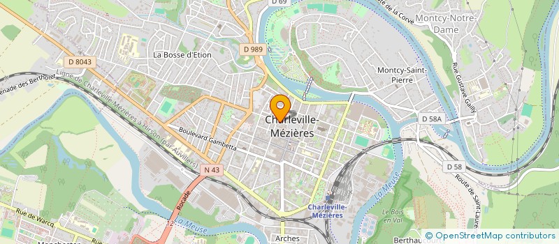 localisation de l'entreprise ASSOCIATION MANTOUE CENTRE  CHARLEVILLE-MEZIERES