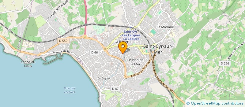 localisation de l'entreprise ASSOCIATION MARIUS PROD à SAINT-CYR-SUR-MER
