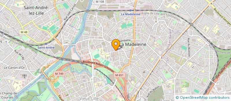 localisation de l'entreprise ASSOCIATION MASNY PELOTE à LA MADELEINE