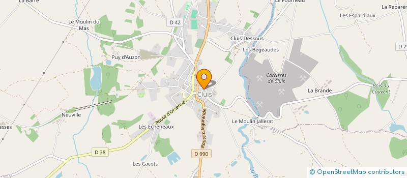 localisation de l'entreprise ASSOCIATION MASS'CADAMIA à CLUIS