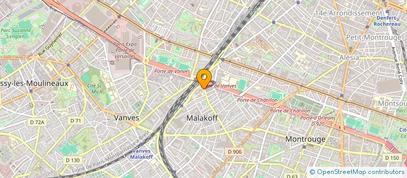 localisation de l'entreprise ASSOCIATION MASTER 2 JURISTE D'AFFAIRES EUROPEEN UNIVERSITE PARIS V  MALAKOFF