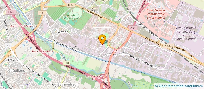 localisation de l'entreprise ASSOCIATION MASTER 2 PRO SQHE REIMS  REIMS