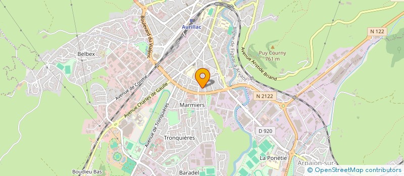 localisation de l'entreprise ASSOCIATION MAYOTTE 15 à AURILLAC