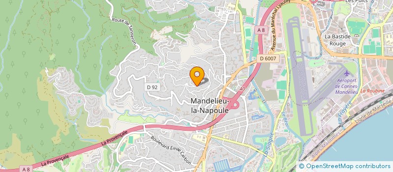 localisation de l'entreprise ASSOCIATION MDS - MEILLEUR DANSEUR SUD  MANDELIEU LA NAPOULE