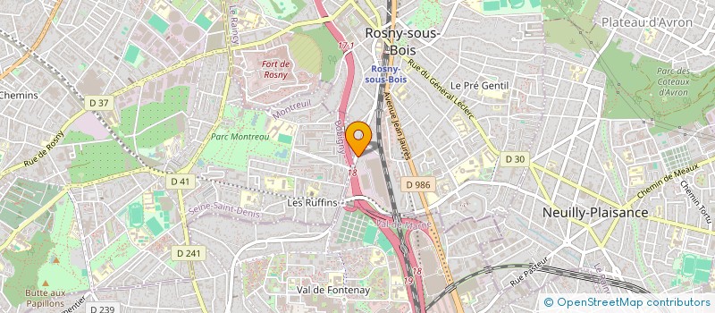 localisation de l'entreprise ASSOCIATION MED4DENT à ROSNY-SOUS-BOIS