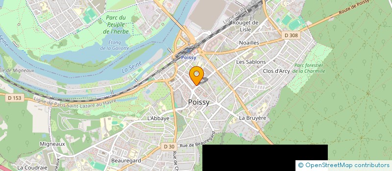 localisation de l'entreprise ASSOCIATION MEDECINE POUR TOUS  POISSY