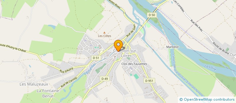 localisation de l'entreprise ASSOCIATION MEDICALE CHATILLONNAISE à CHATILLON-SUR-LOIRE