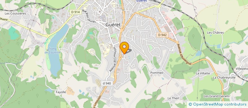 localisation de l'entreprise ASSOCIATION MEDICALE CREUSOISE à GUERET