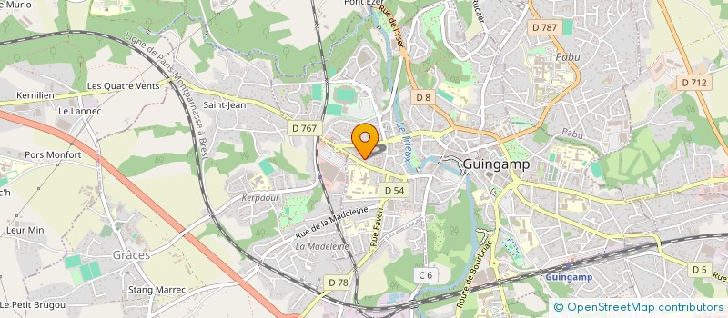 localisation de l'entreprise ASSOCIATION MEDICO-DENTAIRE DE GUINGAMP  GUINGAMP