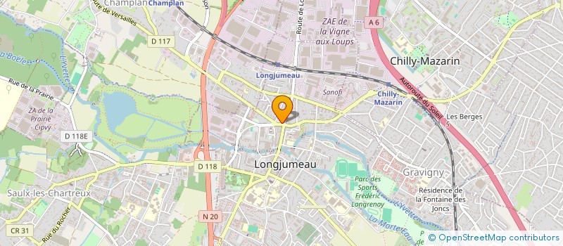 localisation de l'entreprise ASSOCIATION MEDICO DENTAIRE DE LONGJUMEAU à LONGJUMEAU