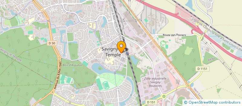 localisation de l'entreprise ASSOCIATION MEDICO DENTAIRE SAVIGNY LE TEMPLE  SAVIGNY-LE-TEMPLE