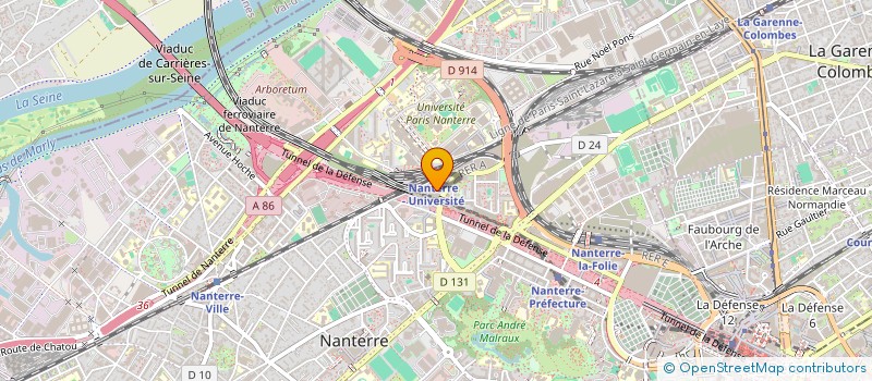 localisation de l'entreprise ASSOCIATION MEDITERRANEENNE D'ECONOMETRIE FINANCIERE (AMEF). à NANTERRE