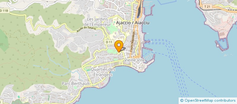 localisation de l'entreprise ASSOCIATION MEDITERRANEENNE D'INFORMATION SANTE à AJACCIO