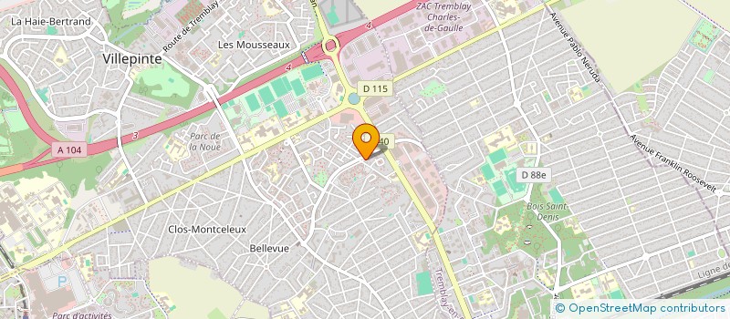 localisation de l'entreprise ASSOCIATION MELILA à VILLEPINTE