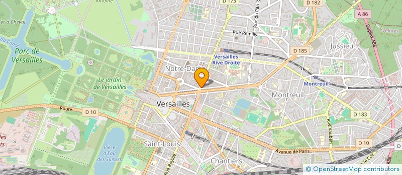 localisation de l'entreprise ASSOCIATION MEMOIRE ET ESSOR DU GROUPEMENT BLINDE DE GENDARMERIE MOBILE à VERSAILLES