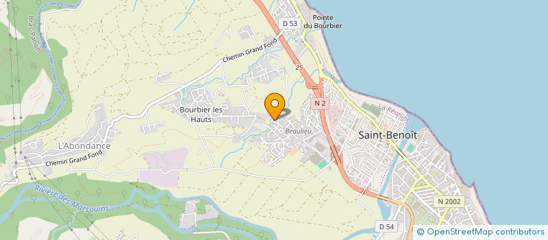 localisation de l'entreprise ASSOCIATION MER MASSAGE ENTREPRISES REUNION  SAINT-BENOIT