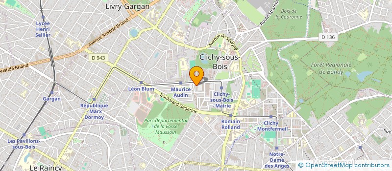 localisation de l'entreprise ASSOCIATION MERMOZ 93 à CLICHY-SOUS-BOIS