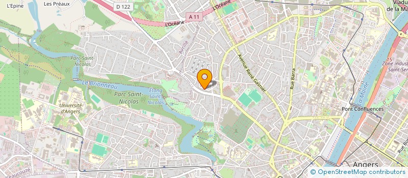 localisation de l'entreprise ASSOCIATION MICROPHTALMIE FRANCE à ANGERS