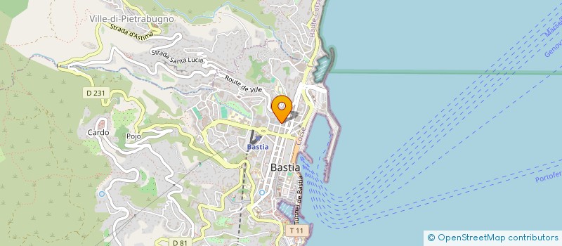 localisation de l'entreprise ASSOCIATION MIL'ARTS à BASTIA
