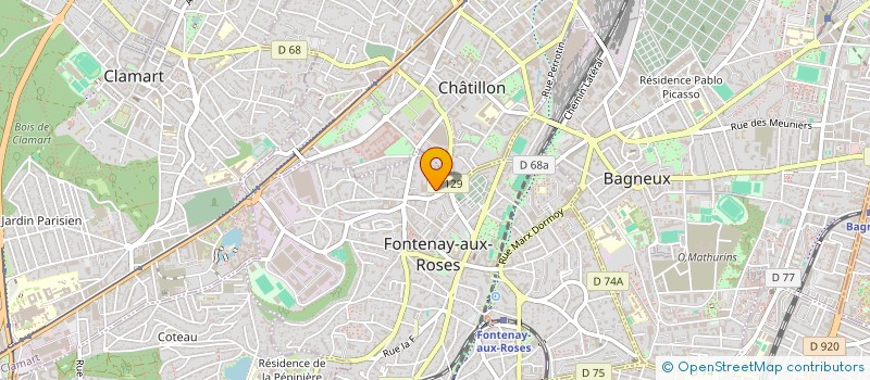 localisation de l'entreprise ASSOCIATION MILITANTE POUR L'INTEGRATION ET LA SOLIDARITE à FONTENAY-AUX-ROSES
