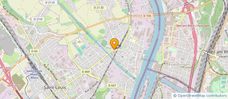 localisation de l'entreprise ASSOCIATION MIXTE D'ANIMATION HUNINGUE  HUNINGUE