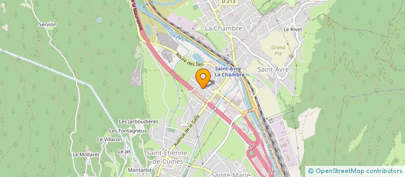 localisation de l'entreprise ASSOCIATION MODANAISE DU CAMP DE ROCHESSAUVE  SAINT-ETIENNE-DE-CUINES