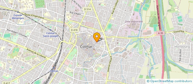 localisation de l'entreprise ASSOCIATION MODELISME FERROVIAIRE ALSACIEN 68  COLMAR