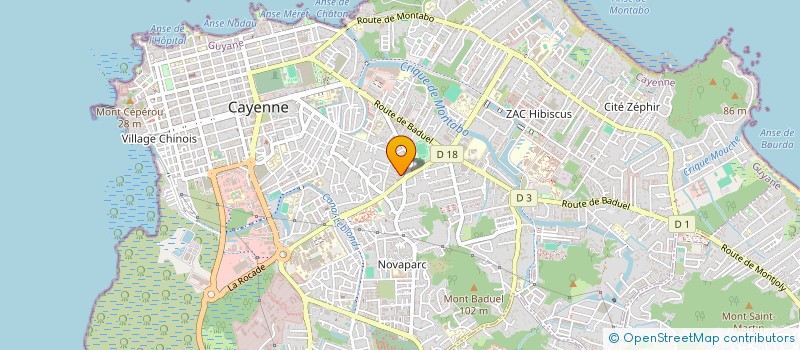 localisation de l'entreprise ASSOCIATION MOI TIE MBEI PRODUCTION  CAYENNE